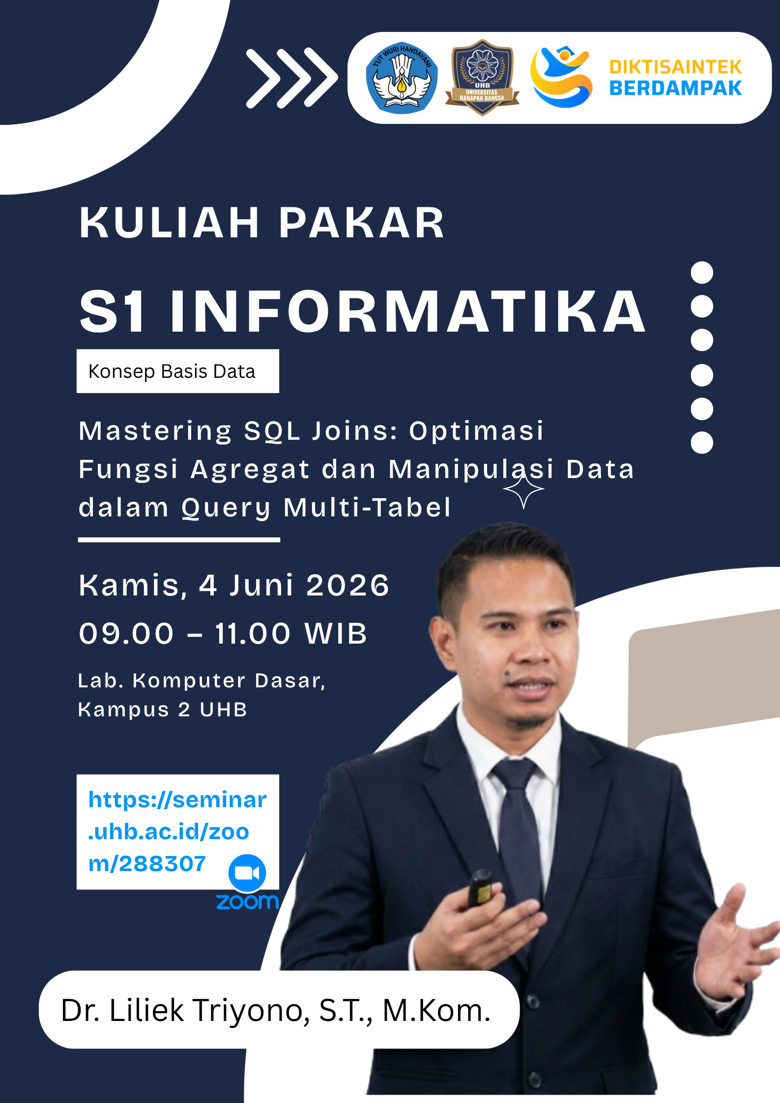 Kuliah Pakar Konsep Basis Data "Mastering SQL Joins: Optimasi Fungsi Agregat dan Manipulasi Data dalam Query Multi-Tabel"